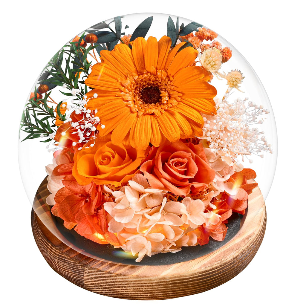 Ewige Rose Engel Geschenke für Mama, Ewige Rose in Engel Glaskuppel für Sie, Infinity Rosen Konservierte Blumen Handgemachte, Engelsfigur aus Glas, Geschenk für Frauen Mutter Oma Großmutterk