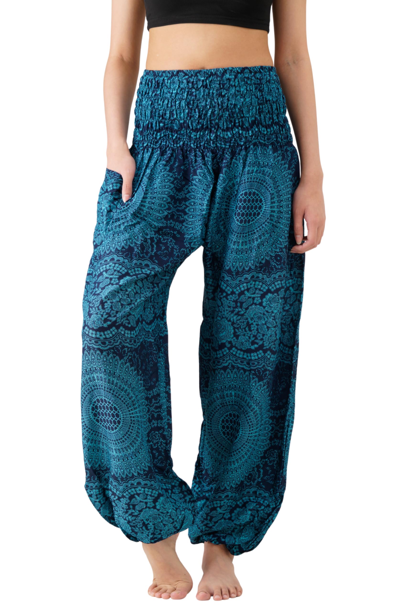 B BANGKOK PANTS Harem Pants Women Yoga Boho Clothes with Pockets