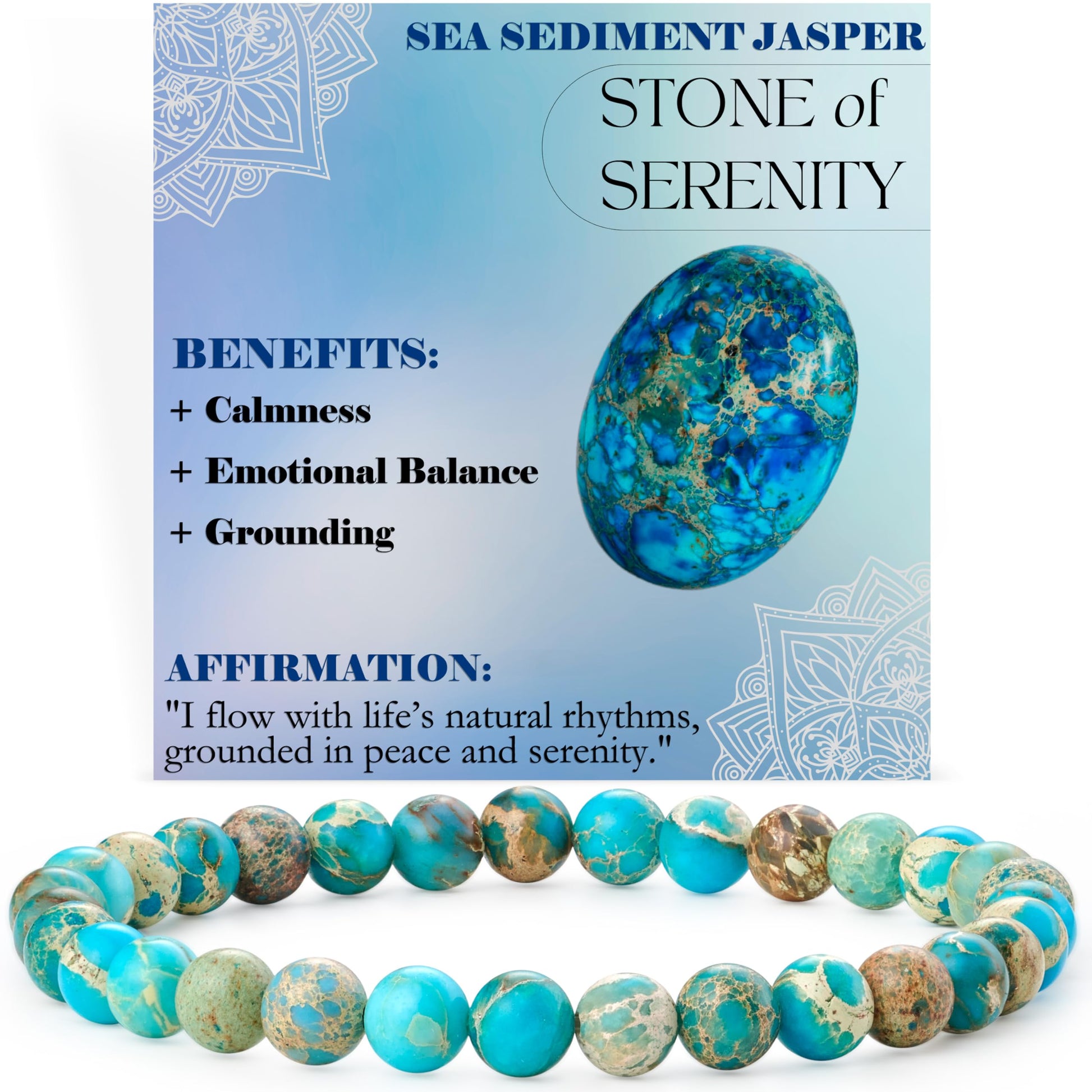 Bivei Pearl Bracelet for Women 6 mm Semi-Precious Stone Stretchy Elastic Jewellery Yoga Gifts