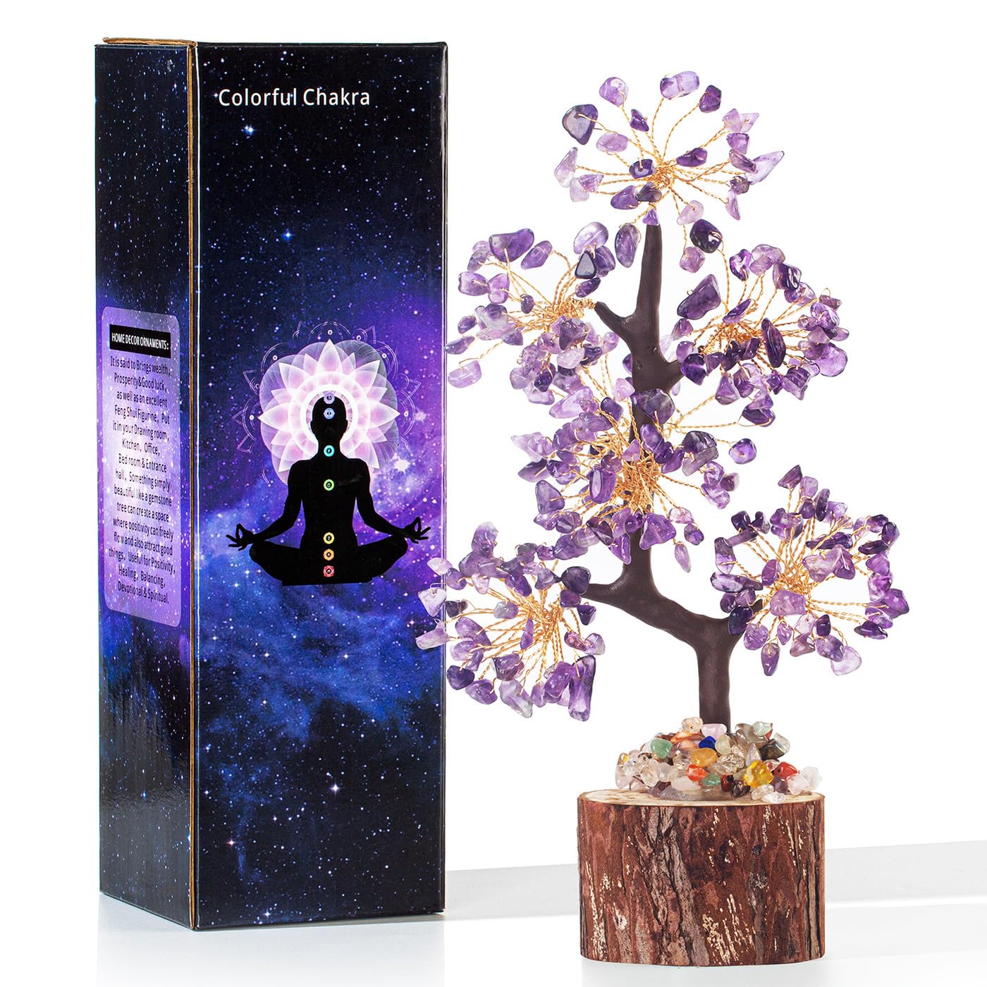 XIANNVXI Chakra Steine Kristallbaum Deko Geschenk Kristalle Deko Geschenk Esoterik Spirituelle Geschenke Dekopflanzen Lebensbaum Schreibtisch Deko Geschenke