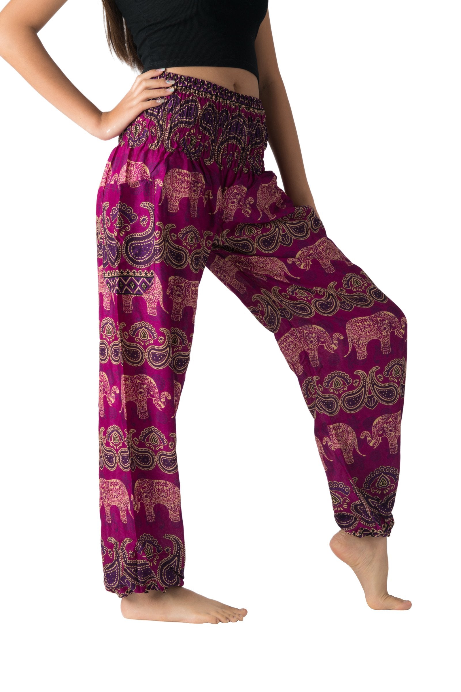 B BANGKOK PANTS Harem Pants Women Yoga Boho Clothes with Pockets