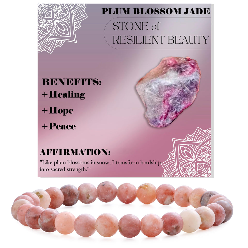 Bivei Pearl Bracelet for Women 6 mm Semi-Precious Stone Stretchy Elastic Jewellery Yoga Gifts