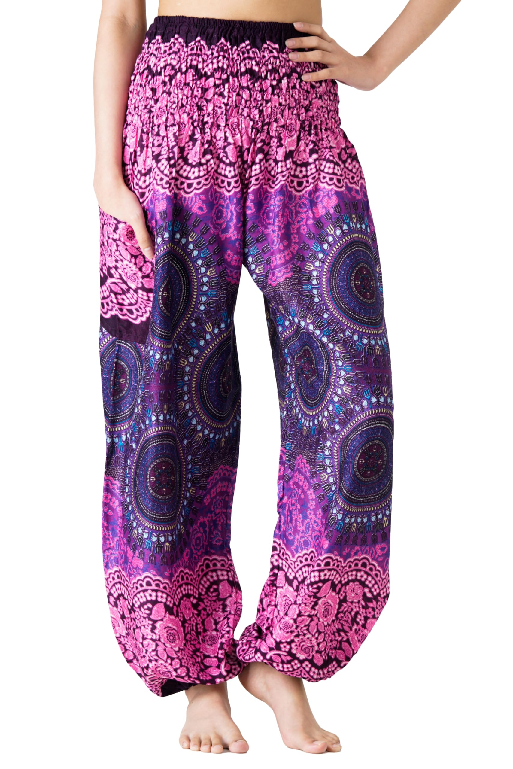 B BANGKOK PANTS Harem Pants Women Yoga Boho Clothes with Pockets