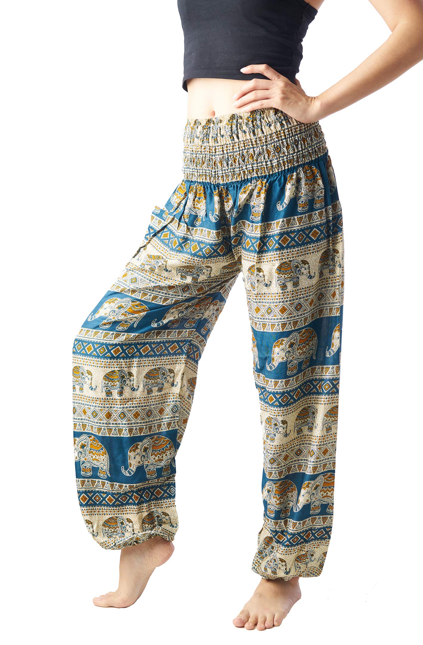 B BANGKOK PANTS Harem Pants Women Yoga Boho Clothes with Pockets