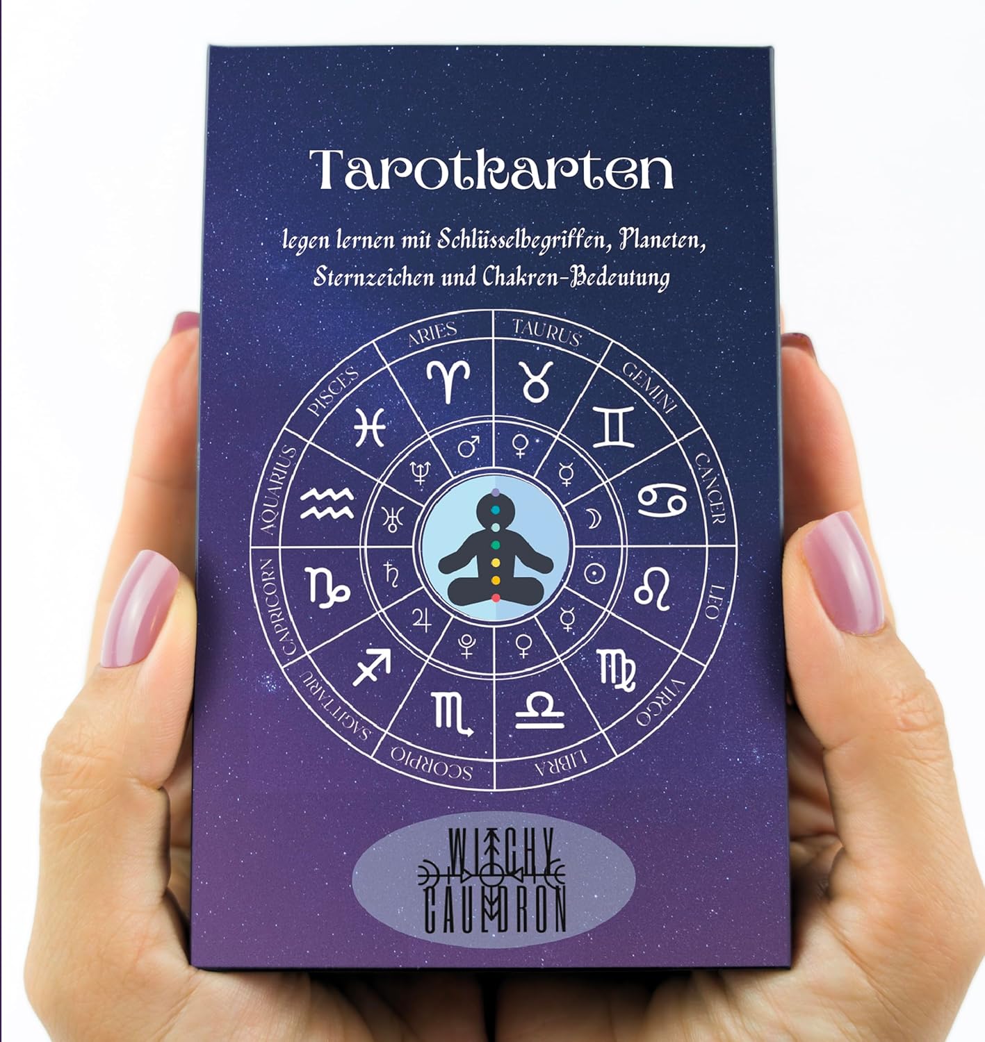 Witchy Cauldron Tarotkarten Legen Lernen, Tarot-Karten für Anfänger, Kein Handbuch Erforderlich, Einfaches und Schnelles Tarotdeck mit Deutschen Bedeutungen auf Ihnen