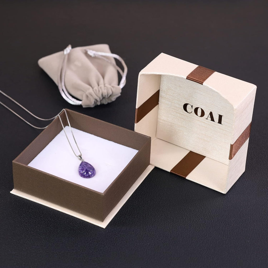 Coai Women's 925 Necklace with Angel’s Teardrops Pendant