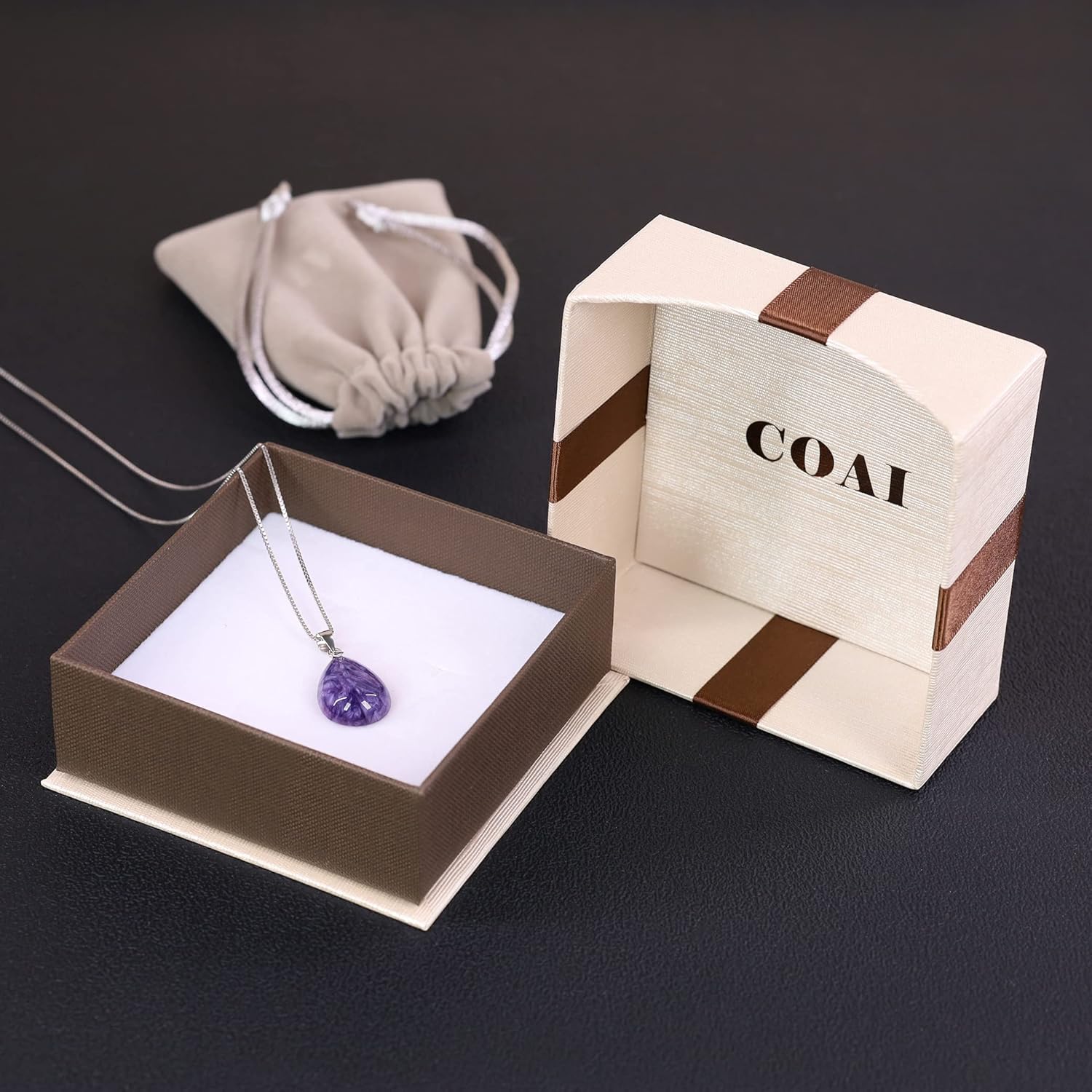 Coai Women's 925 Necklace with Angel’s Teardrops Pendant