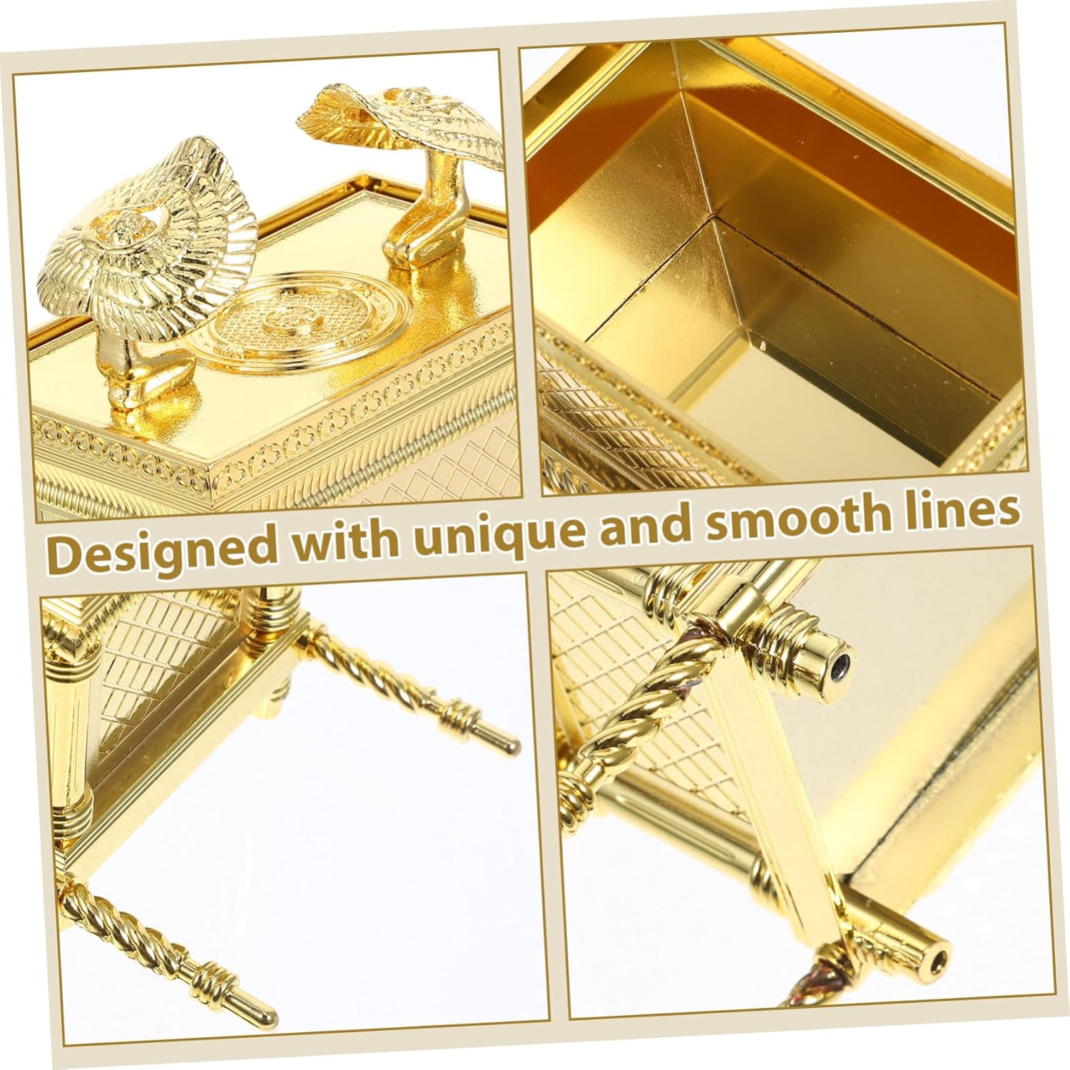 Luxshiny Ark of the Covenant Ornaments Religious Figures Ark Model Prop Religious Party Decorations Sculpture Judaica Zinc Alloy