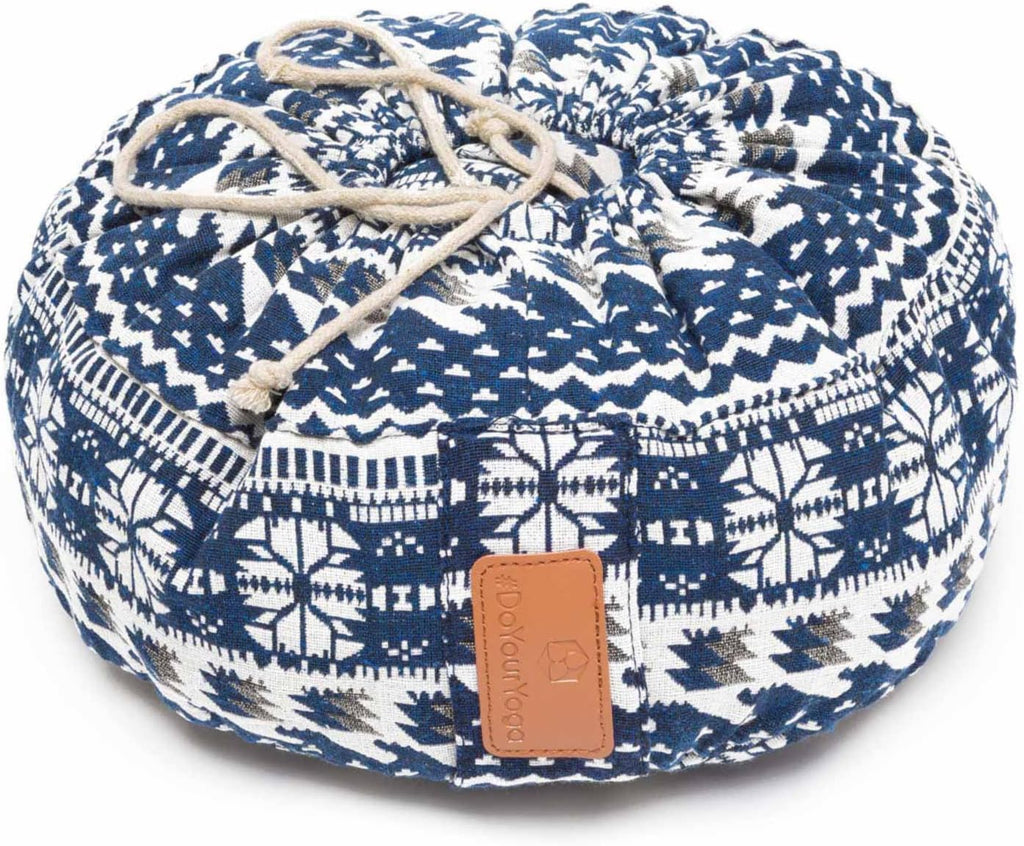 rundes Yogabolster 30cm x 15cm | Waschbarer Bezug |gefüllt mit Bio-Dinkelspelz (KBA) oder Bio-Buchweizenschalen (KBA) | Yoga Kissen für Yin Yoga & Meditation