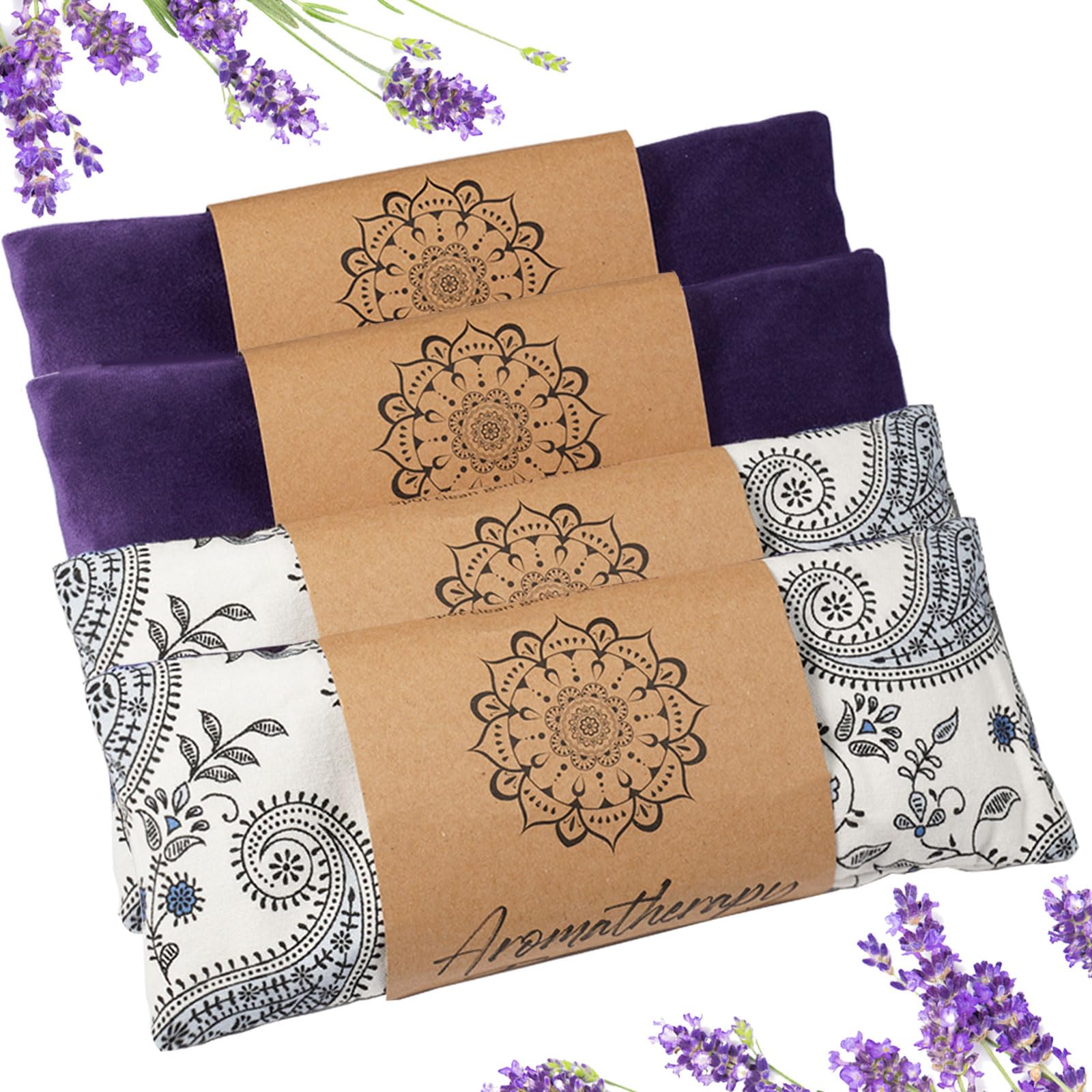 Hihealer 2er / 4er-Pack Augenmaske Gewichts-Augenmaske mit Lavendel-Aromatherapie für Schlaf, Yoga, Meditation und Selbstpflege, entspannende Accessoires Weihnachtsgeschenke für Frauen Mütter