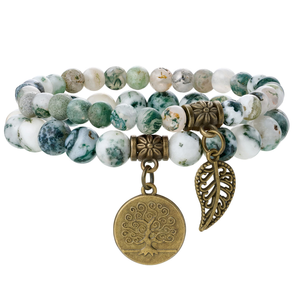 Farfume Chakra Armband Echte Steine, Echte Steine-Edelsteine Armband fur Damen