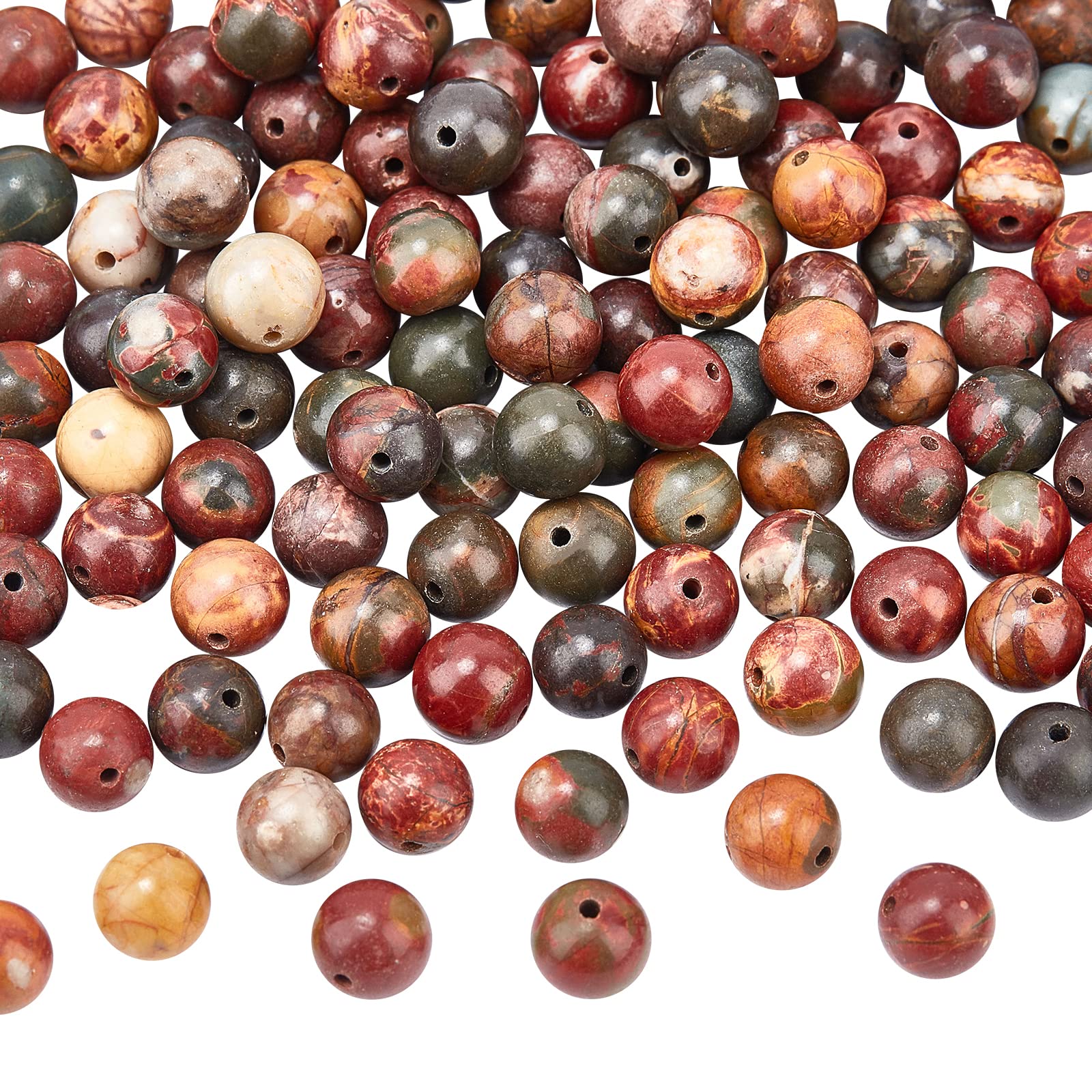 NBEADS Gemstone Beads Kunzite Beads Grade AB Round Natural Beads for Jewellery Making 1 Strand of 49 Pieces 8 mm