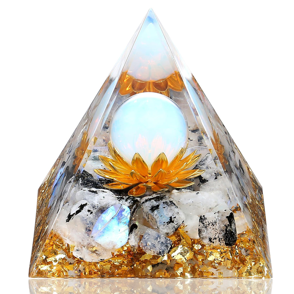 Orgonit Pyramide Amethyst Edelsteine Lotus Pyramiden Positive Energie Kristalle Heilsteine Bringt Glück Pyramide Weihnachten Spirituelle Geschenke Weihnachtsgeschenk
