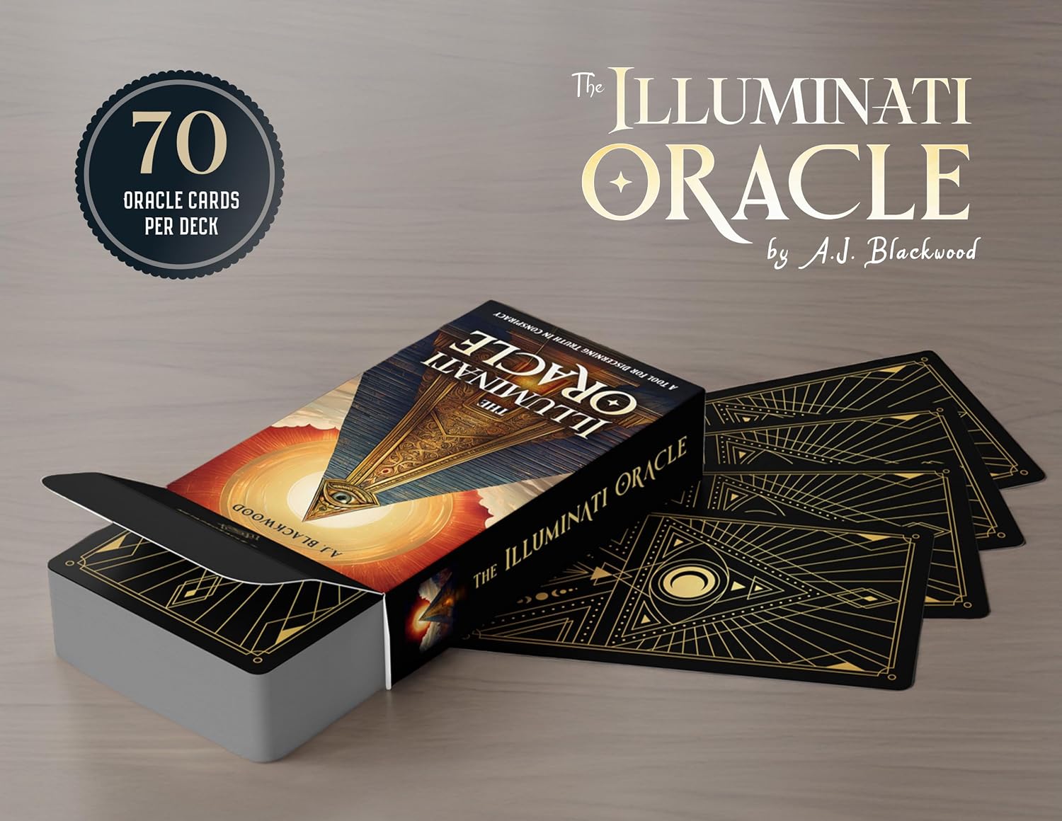 The Illuminati Oracle: A Tool for Discerning Truth in Conspiracy by A.J. Blackwood - 70 Card Divination Game to Decode Current Events, Expose Hidden Agendas & Manifest Higher Timelines