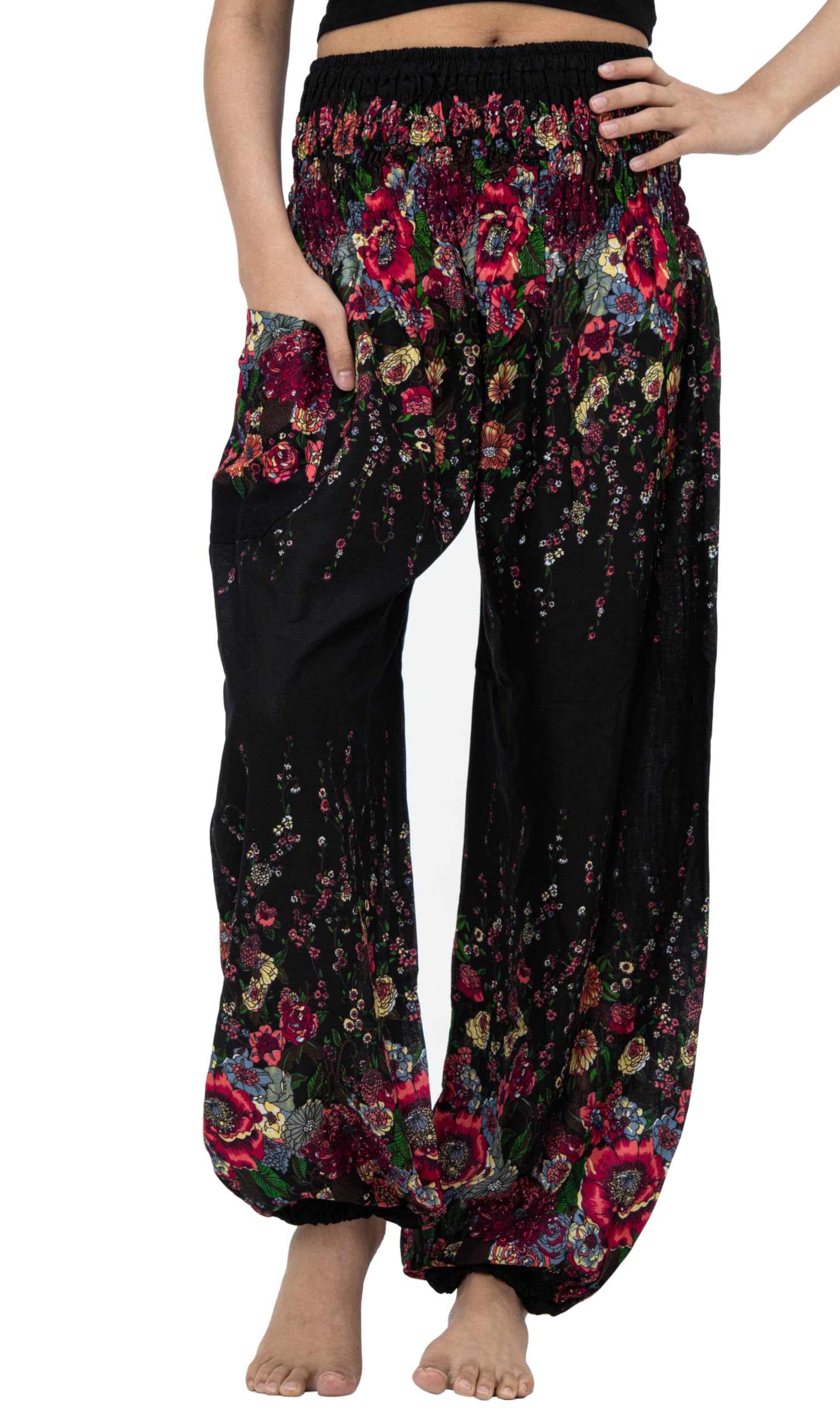 B BANGKOK PANTS Harem Pants Women Yoga Boho Clothes with Pockets