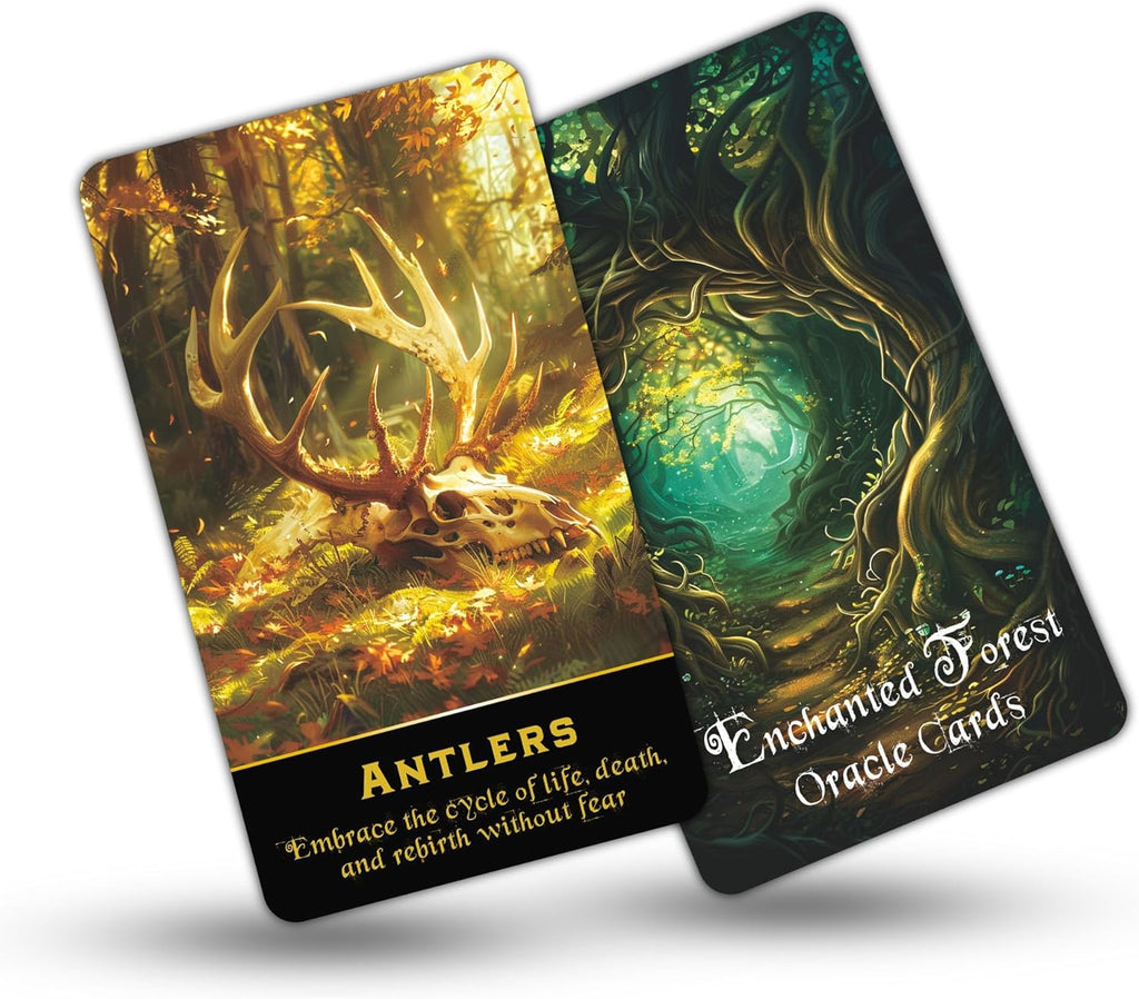 QCFQCF Enchanted Forest Oracle Deck, Orakelkarten für Anfänger, Entdecken Sie mystische Weisheit und Naturgeheimnisse für spirituelle Führung und Transformation