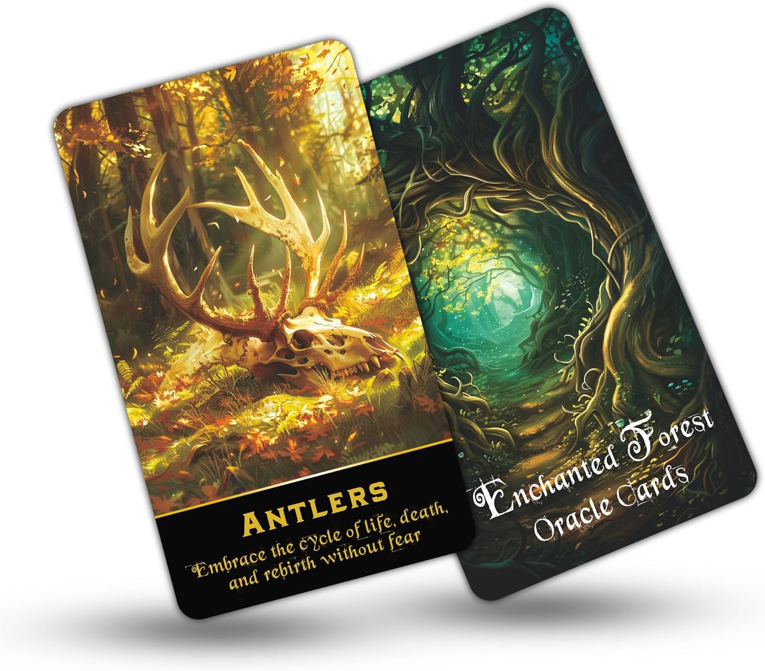 QCFQCF Enchanted Forest Oracle Deck, Orakelkarten für Anfänger, Entdecken Sie mystische Weisheit und Naturgeheimnisse für spirituelle Führung und Transformation