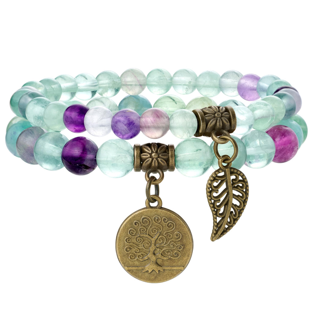 Farfume Chakra Armband Echte Steine, Echte Steine-Edelsteine Armband fur Damen