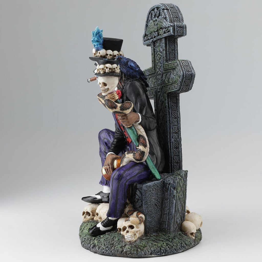 Veronese Design 7 1/2 Inch Baron Samedi The Voodoo Lord of The Dead Polystone Hand Painted Statue Home Decoration Gift