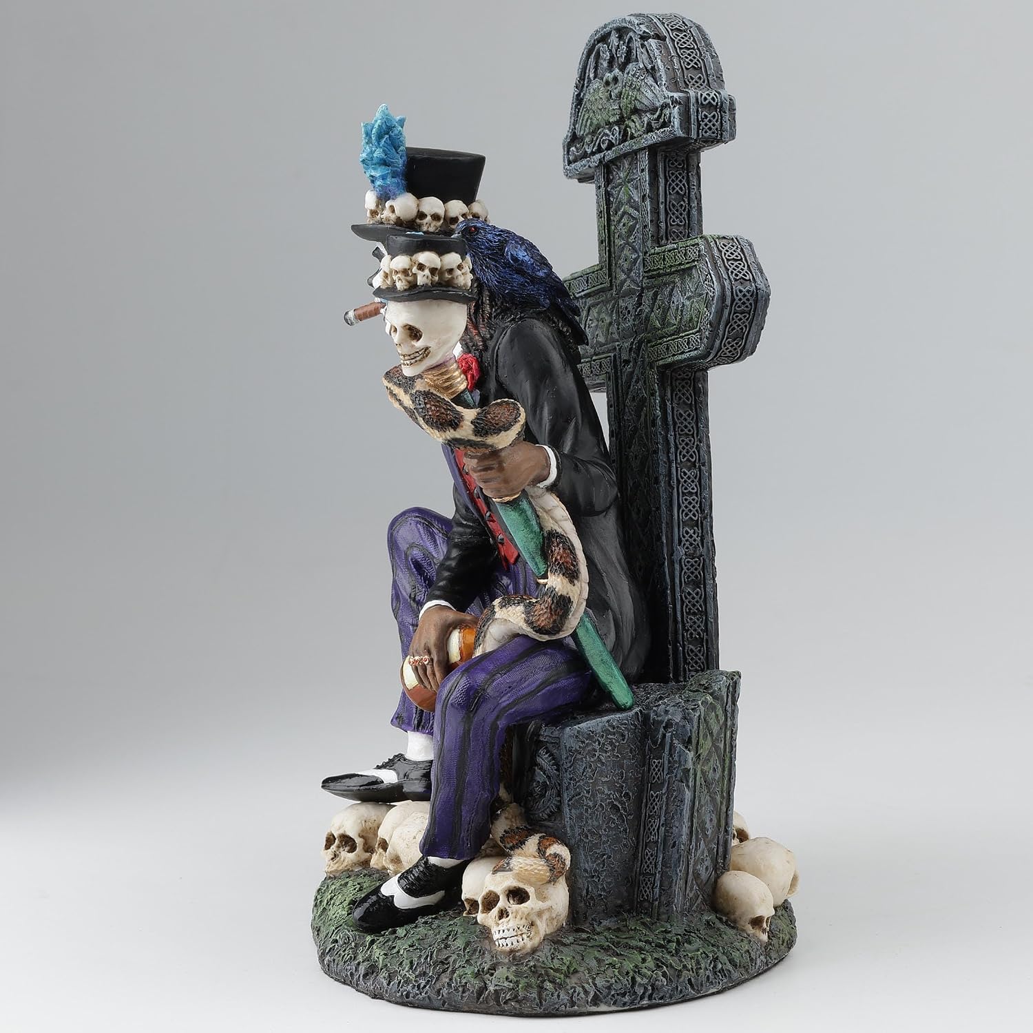 Veronese Design 7 1/2 Inch Baron Samedi The Voodoo Lord of The Dead Polystone Hand Painted Statue Home Decoration Gift