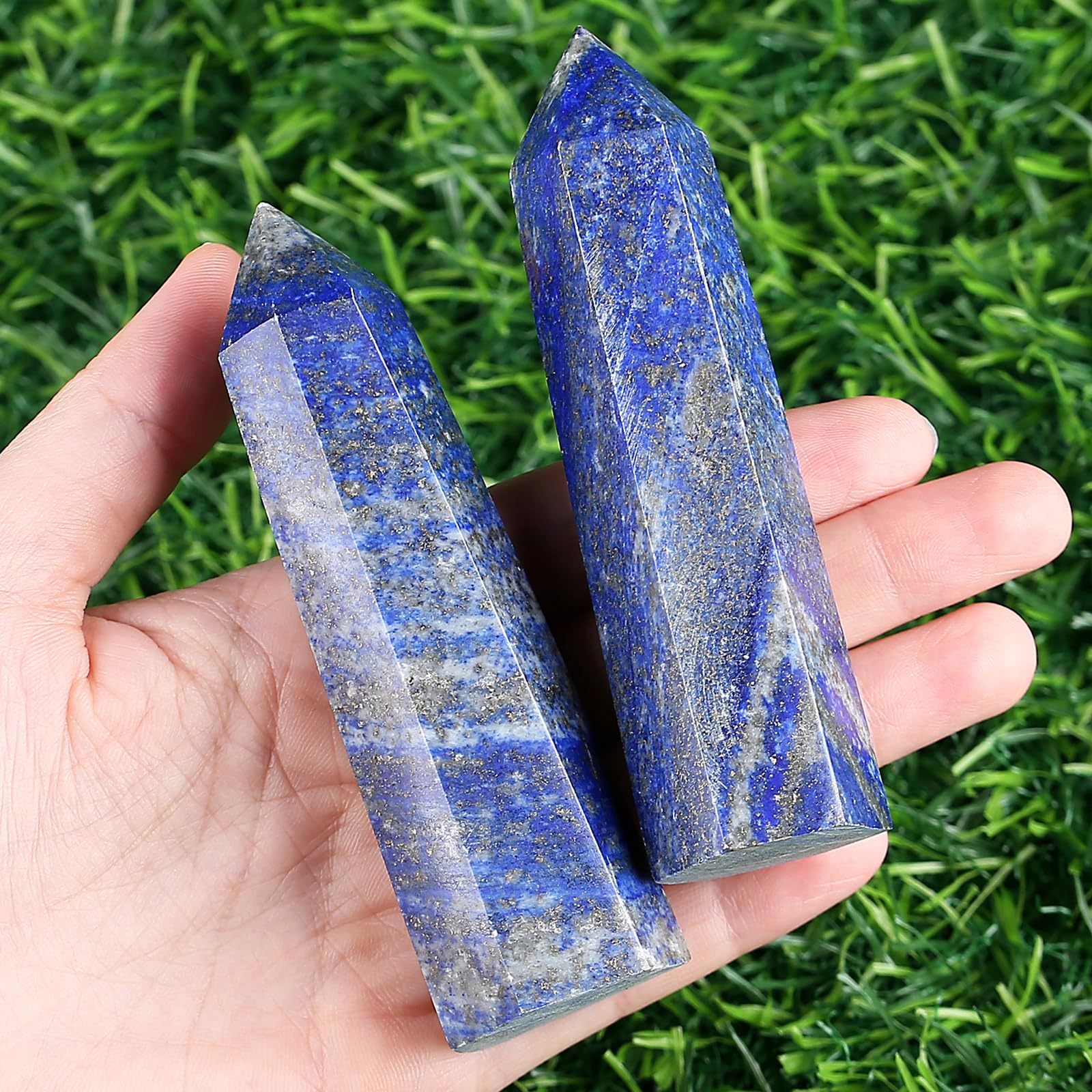 XIANNVXI 2" Amethyst Kristalle Heilung Kristall Wand Edelsteine Steine Turm Natürliche Hexagonal Punkt Stäbe Meditation Energie Therapie Steine