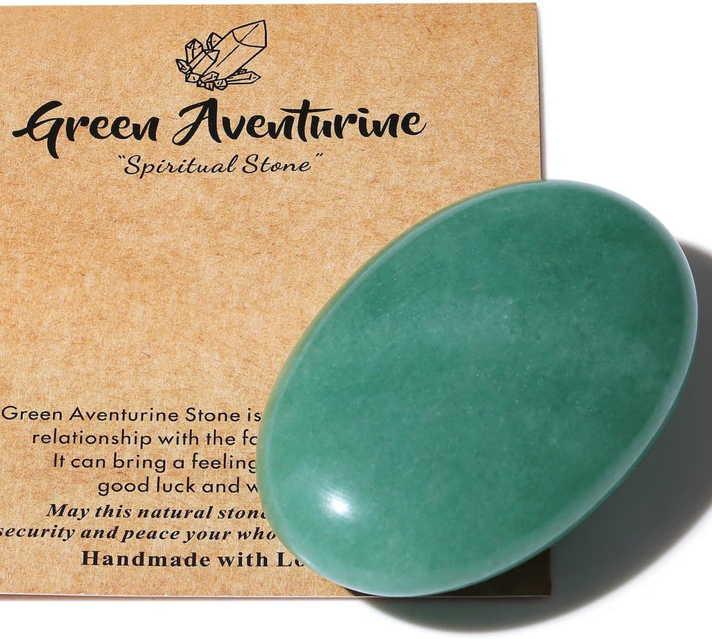 1 PCS 2.4" Grün Aventurin Edelsteine Groß, Kristall Oval Heilung Kristall für Reiki Heilung, Wiccan Lieferungen, Balancing Meditation Zubehör