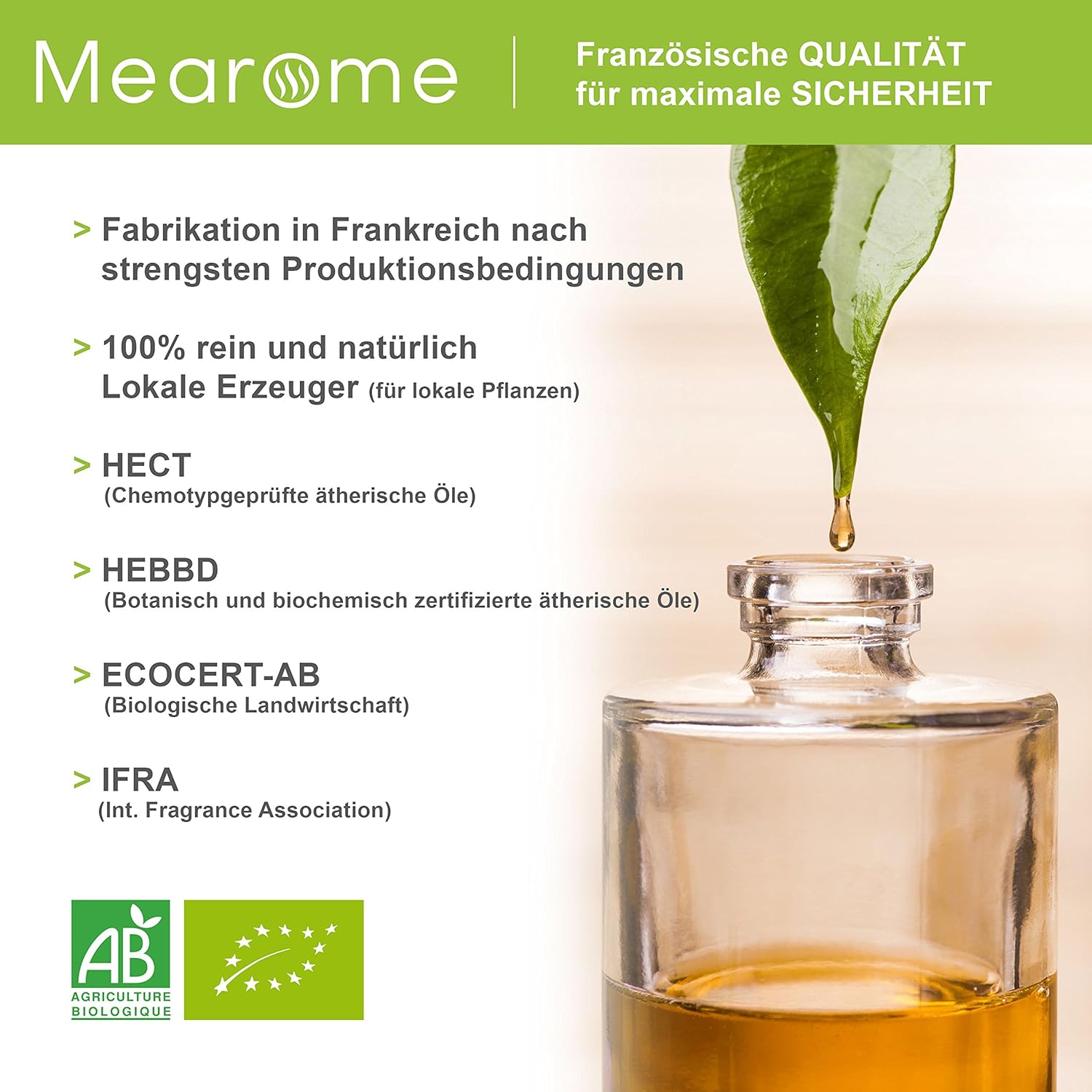 ÄTHERISCHE ÖLE SET BIO-Zertifiziert Duftöl Pur 100% Naturrein, Aroma Diffuser Ravintsara Lavendin Pfefferminzöl Zitrone Eukalyptusöl Süßorangenöl Aromatherapie Geschenk Idee Massageöle Geschenkset