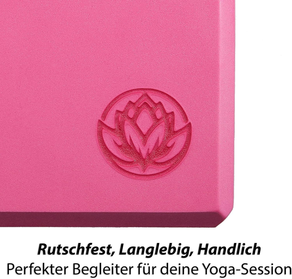 2 x Yoga Block VonBueren | 22 x 12 x 7,5 cm je Yogablock | Yogablöcke für Damen und Herren aus EVA | Klötze für Pilates