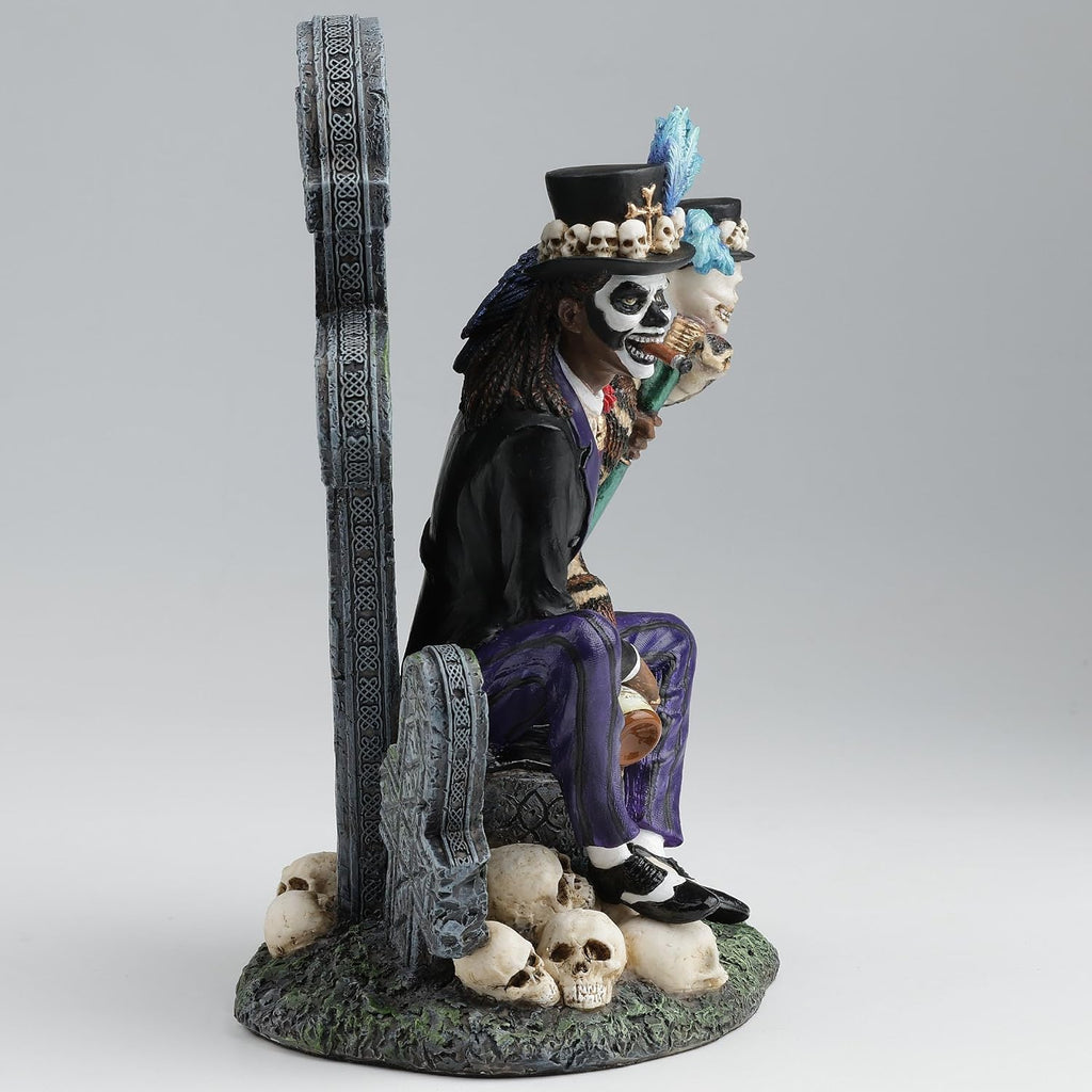 Veronese Design 7 1/2 Inch Baron Samedi The Voodoo Lord of The Dead Polystone Hand Painted Statue Home Decoration Gift