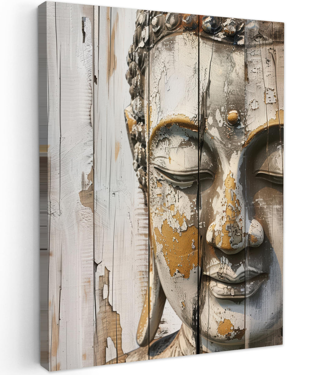 MuchoWow© Wall Pictures Large 120 x 80 cm XXL Bedroom Home Decoration Home Picture Living Room Photo Canvas Wall Pictures Canvas Wall Decor Buddha - Zen - Gold - Luxury - Spiritual