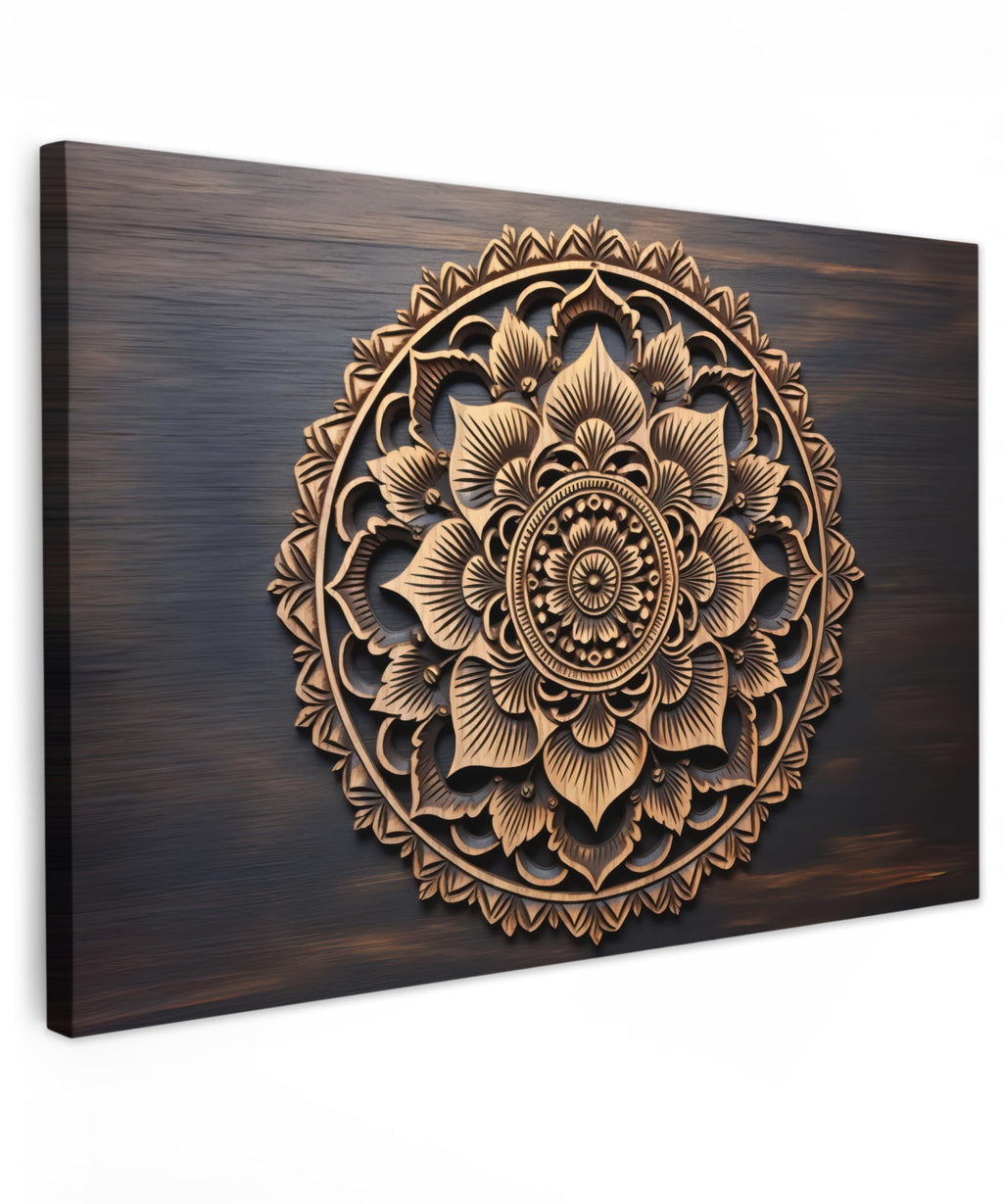 MuchoWow© Wall Pictures Large 120 x 80 cm XXL Bedroom Home Decoration Home Picture Living Room Photo Canvas Wall Pictures Canvas Wall Decor Buddha - Zen - Gold - Luxury - Spiritual