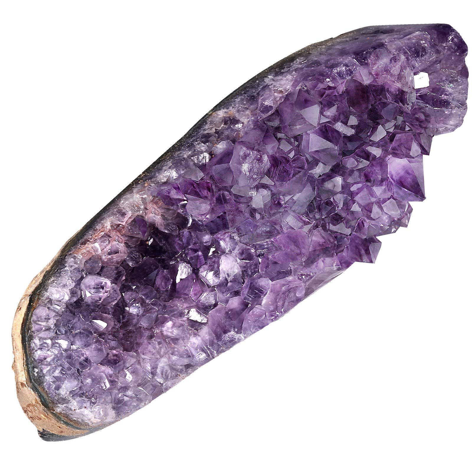 Natürlichen Amethyst Drusensegment Rohstück, Unregelmäßige Naturstück Dekorative Steine Drusenstück, Reiki Heilung Kristall Cluster Specimen Edelstein Fengshui Ornamente