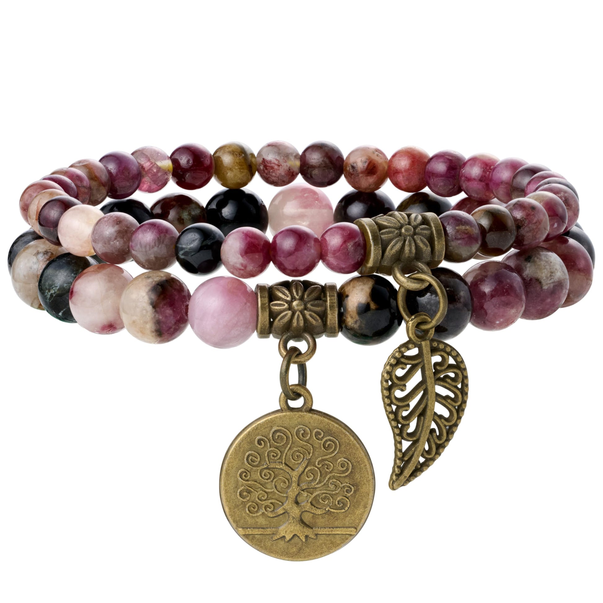 Farfume Chakra Armband Echte Steine, Echte Steine-Edelsteine Armband fur Damen
