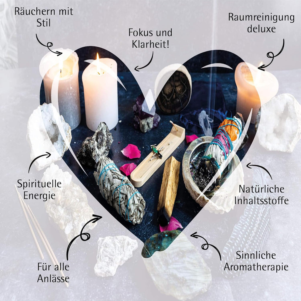 Hallingers Räucherwerk-Set für das ganze Jahr - 12er Premium Räucherwerk als Geschenk-Set zum Räuchern (Set) - Muttertagsgeschenk & Geschenkideen zum Vatertag | Glückwunsch Jahrestag Freundschaft Gene