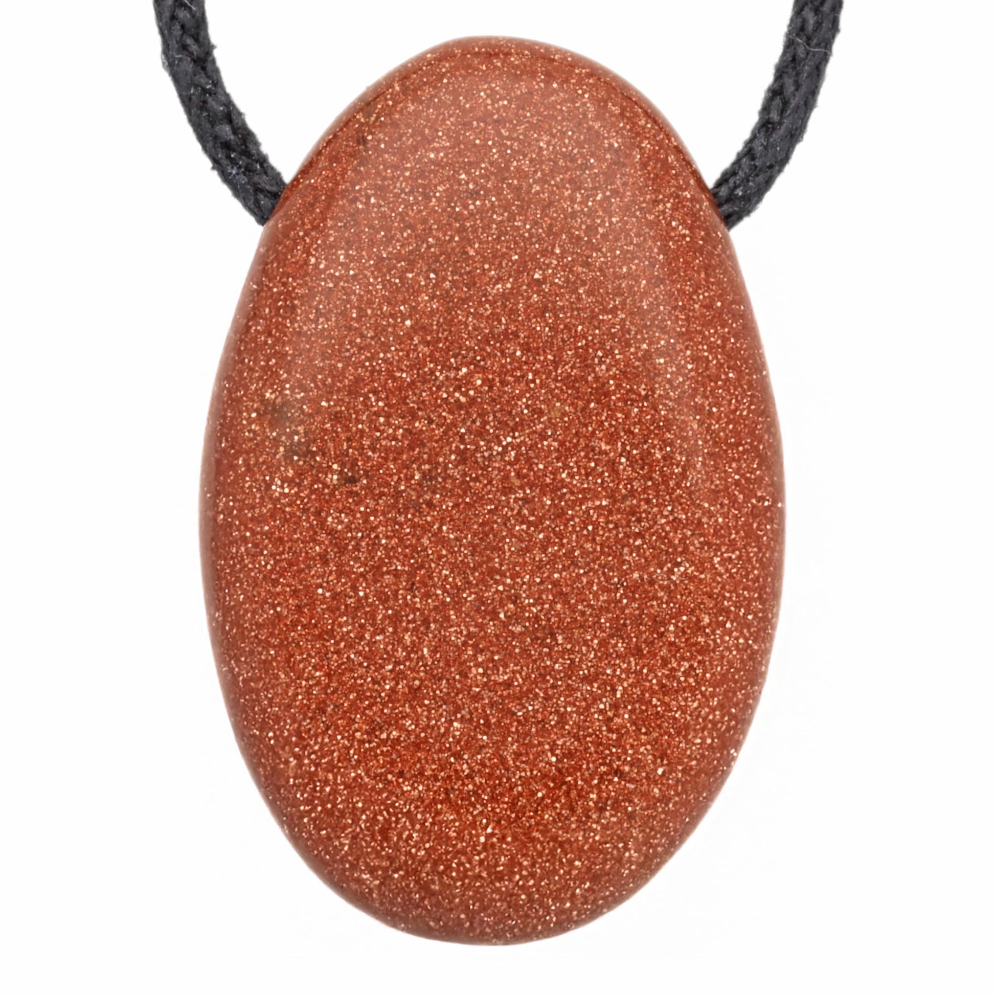 Lebensquelle Plus Tropfen Anhänger mit Baumwollband + Edelsteinkarte | Set-Angebot Echter Edelsteinanhänger | Gebohrter Trommelstein Tropfenanhänger