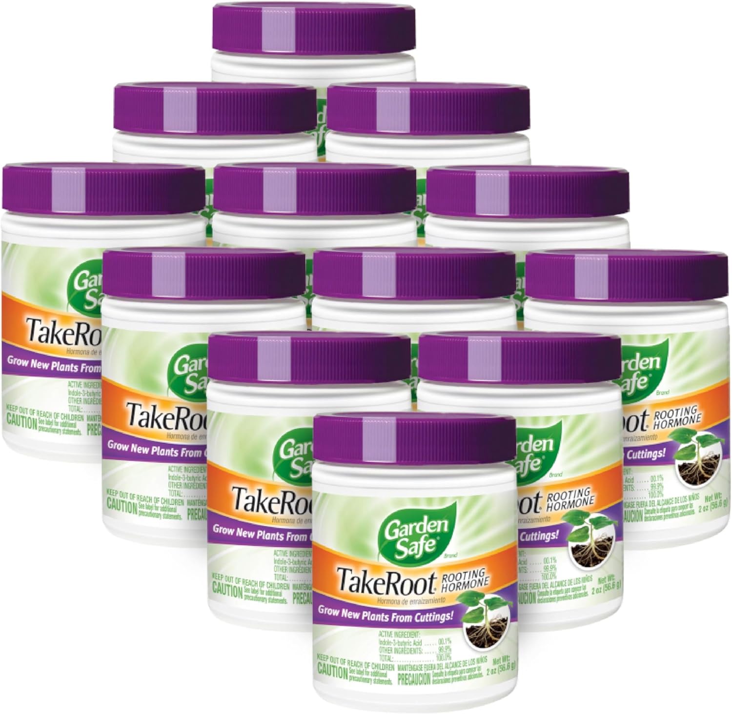 Garden Safe Wurzelwurzelhormon, fördert die Wurzelbildung, wächst Neue Pflanzen aus Stecklingen, (12er-Pack) 57 ml