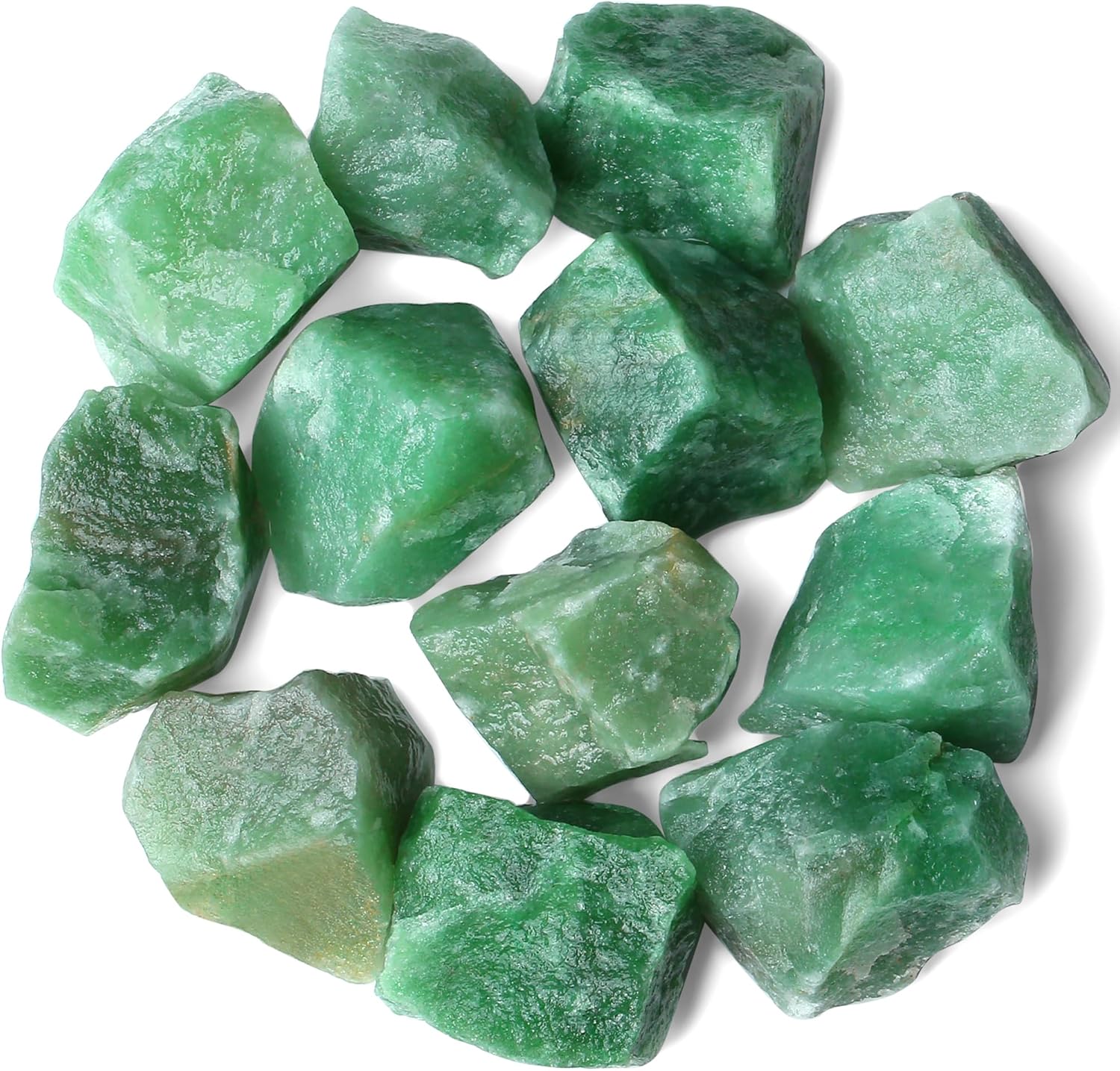 QINJIEJIE Grün Aventurin Rohsteine Premium Kristalle Edelsteine Grün Aventurin Stein Heilsteine Natursteine 100% Raw Kristall Steine (200g)
