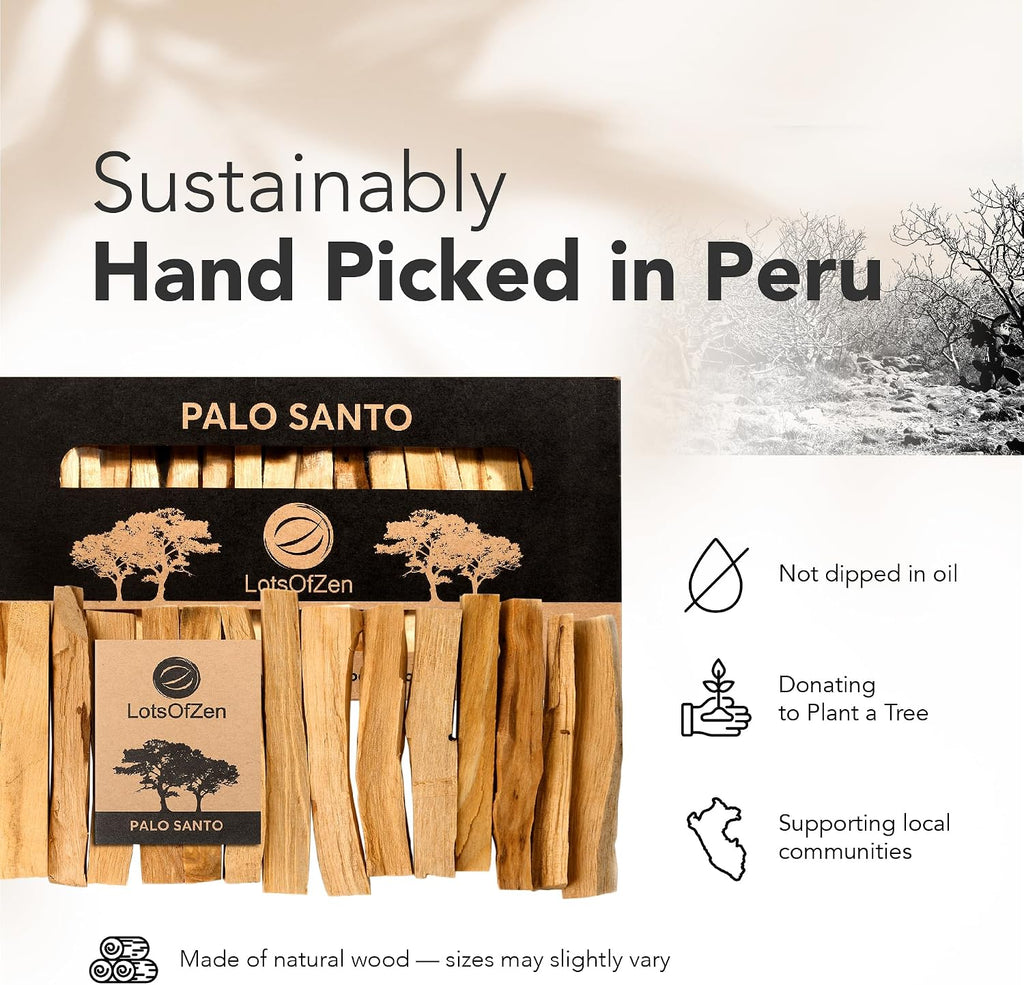 Palo Santo Sticks Large Pack (20 Sticks - Approx. 6.3 Oz / 180 g)