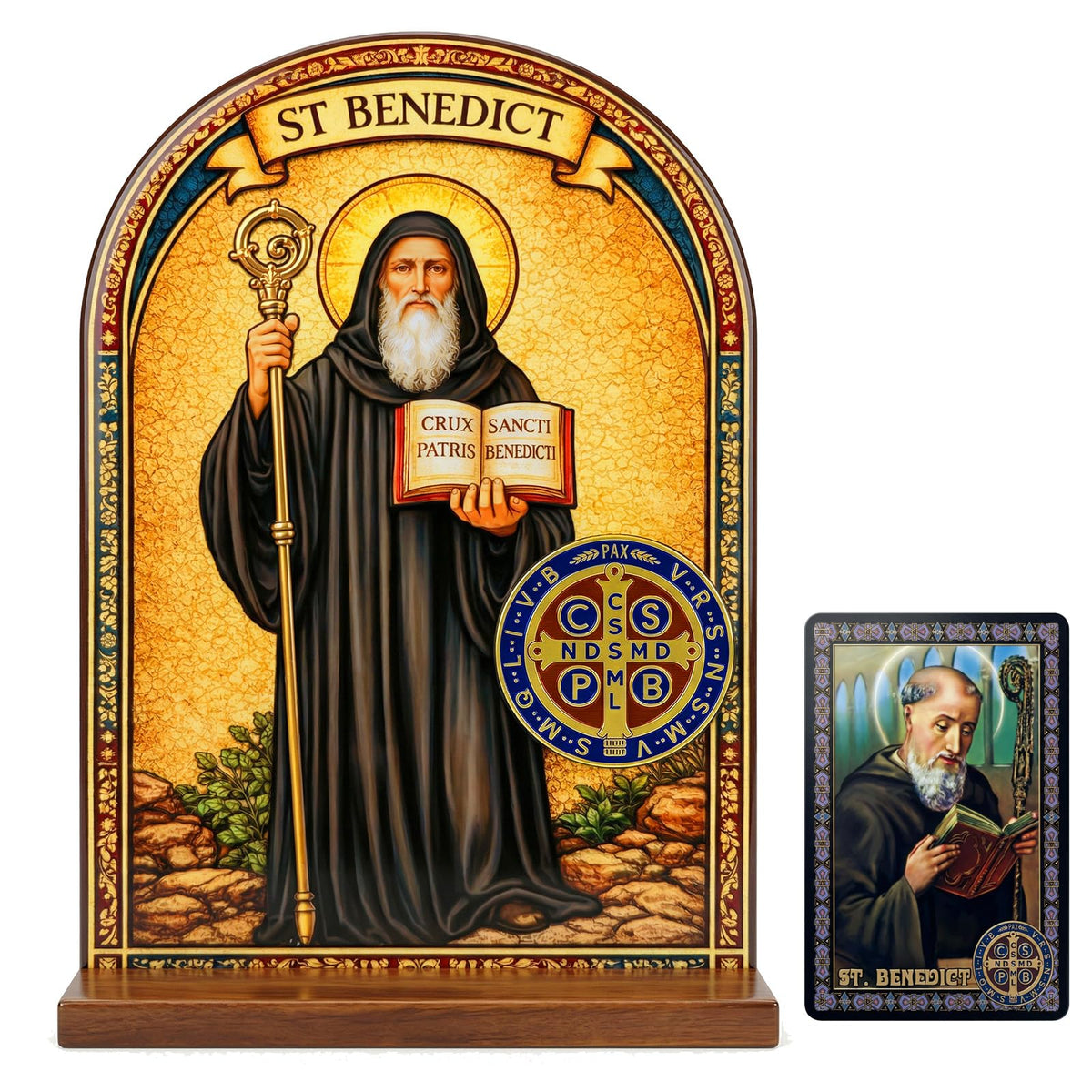 TALPGOD Jesus Stand Catholic Ornament Statue – Sacred Heart of Jesus Statue Acrylic Tabletop Décor for Home Altar & Desk, Christian Gifts for Women & Men