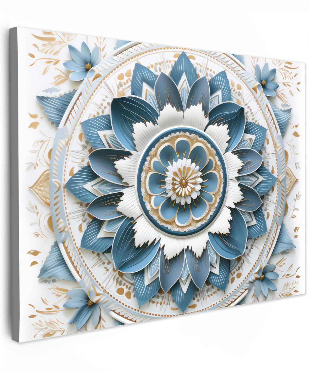 MuchoWow© Wall Pictures Large 120 x 80 cm XXL Bedroom Home Decoration Home Picture Living Room Photo Canvas Wall Pictures Canvas Wall Decor Buddha - Zen - Gold - Luxury - Spiritual