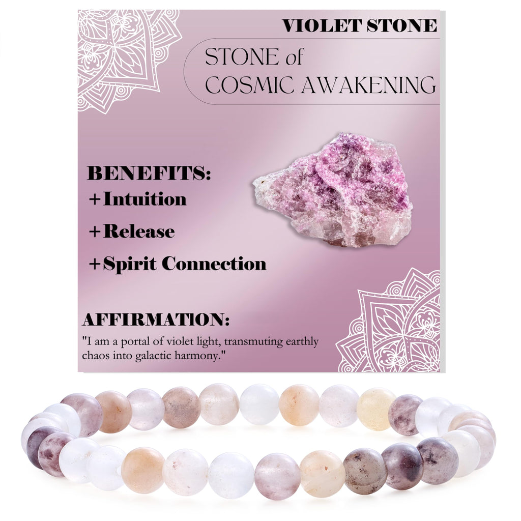Bivei Pearl Bracelet for Women 6 mm Semi-Precious Stone Stretchy Elastic Jewellery Yoga Gifts