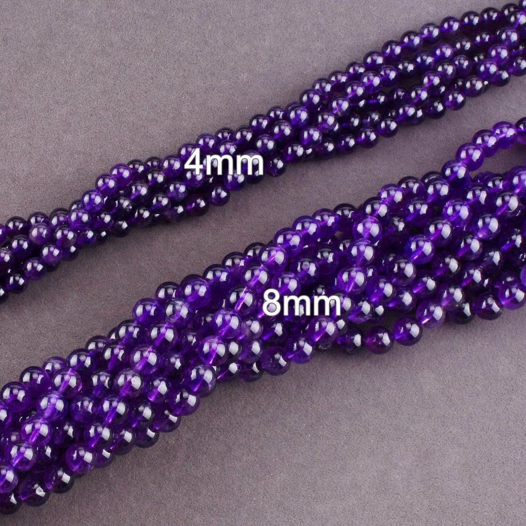 Natural Semi-Precious Stones Beads for Threading 38 cm String Round 4 6 8 10 12 mm