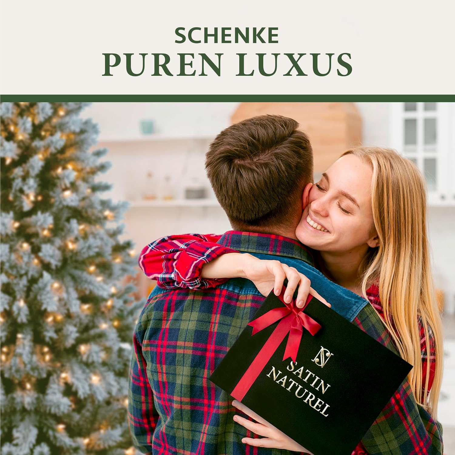 Satin Naturel 7 Luxuriöse BIO Badebomben Vegan für 14 Bäder - Geschenk für Sie - Wellness Geschenke für Frauen - Geburtstagsgeschenk für Frauen - Frauentag Geschenk