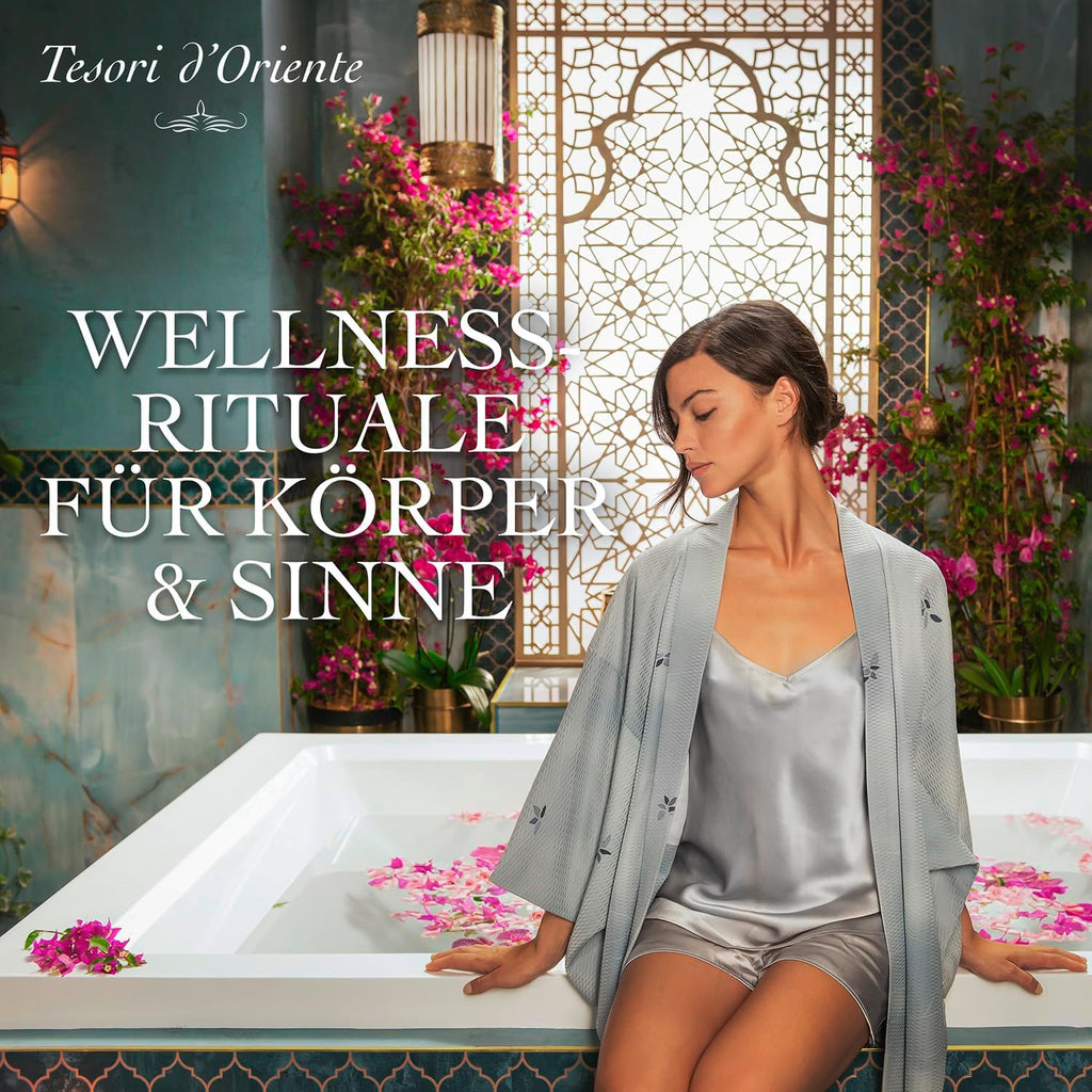 Tesori d'Oriente | Cremebad 'Hammam' | aromatisches Bad mit Argan-Öl und Orangenblüte | Körperpflege für die Badewanne | Ritual für Körper & Sinne | 500 ml