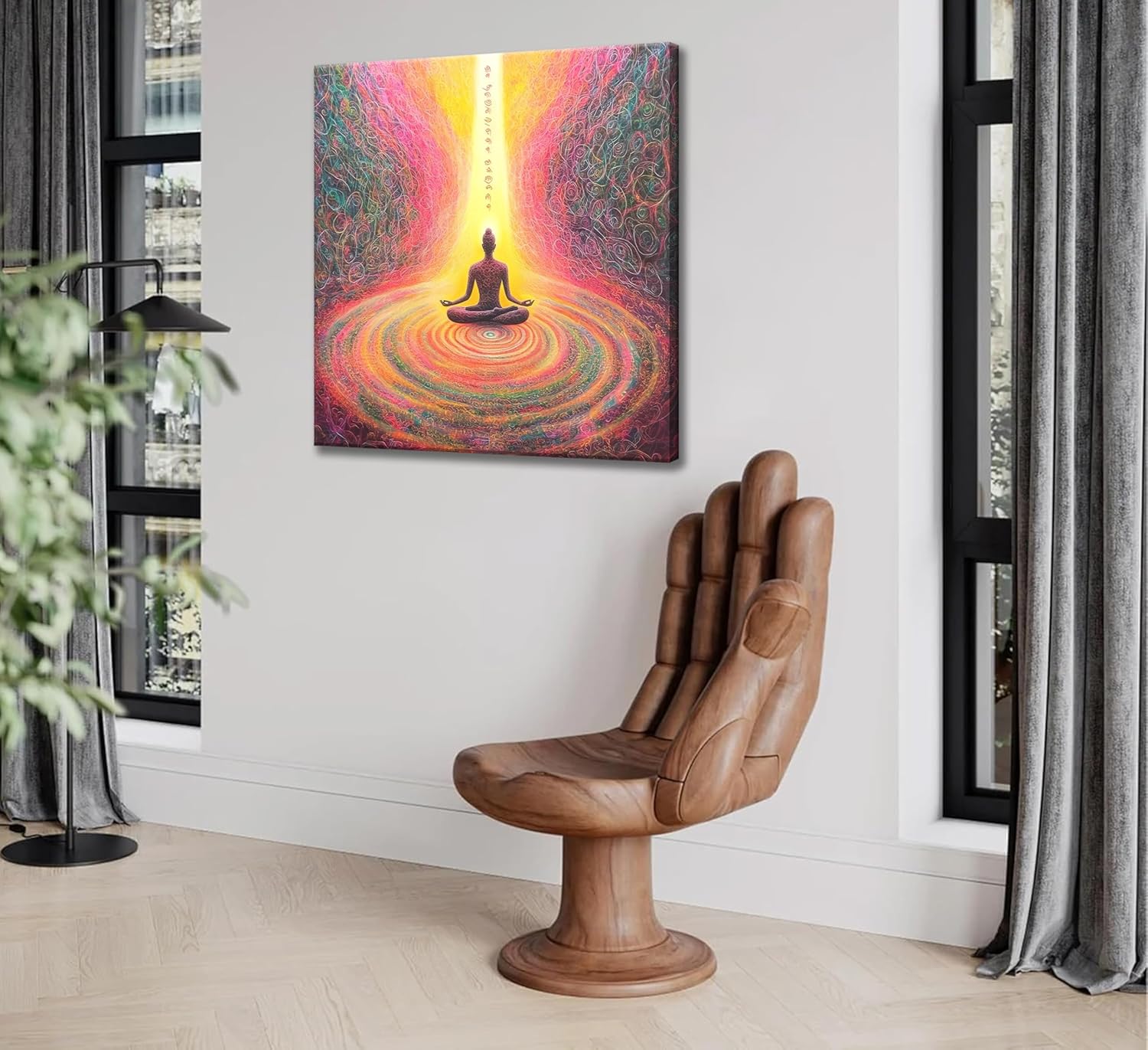 Kyczmys Chakra Chart Canvas Wall Art Zen Reiki Infographic Energy Healing Meditation Paintings Pictures Wall Decor Poster Artwork for Bedroom Yoga Studio Office Spa Home Decoration