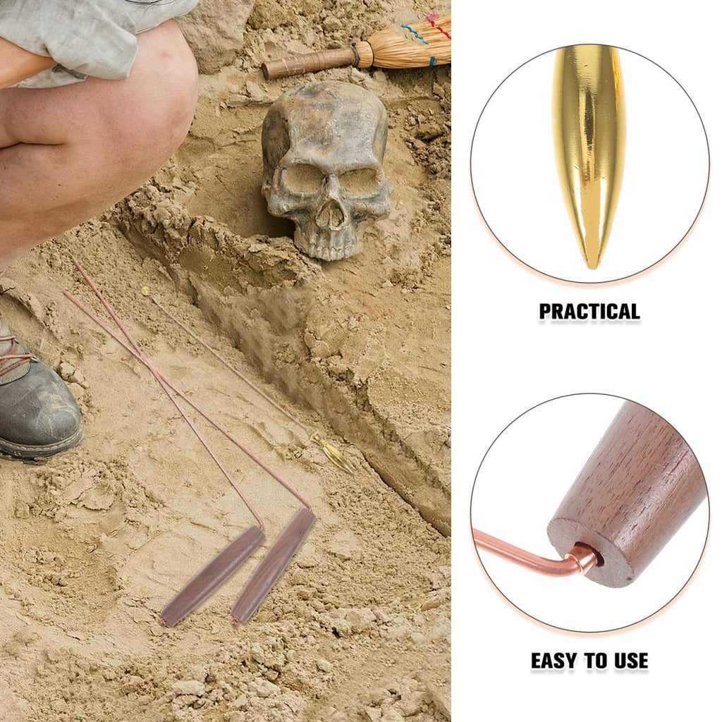 ABOOFAN 1satz Handheld Wünschelruten Aus Reinem Kupfer Für Spirituelle Anwendungen Und Schatzsuche Tragbare Divination Tools Für Wasser Energieerkennung Hochwertiger Metalldetektor Stab