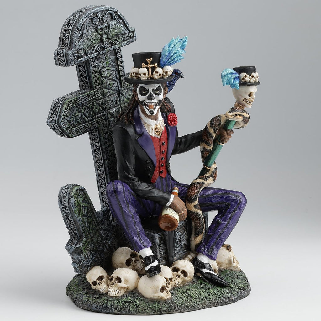 Veronese Design 7 1/2 Inch Baron Samedi The Voodoo Lord of The Dead Polystone Hand Painted Statue Home Decoration Gift