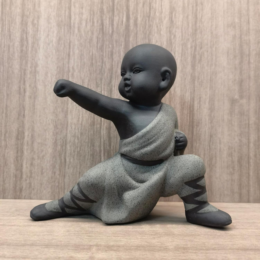 Buddha Figur Statue Mönch Skulptur Tea Tray Dekor Zen Ornament Wetterfest Frostsich Innen und Dekoration für Wohnzimmer Schlafzimmer Balkon Terrasse oder als Geschenk