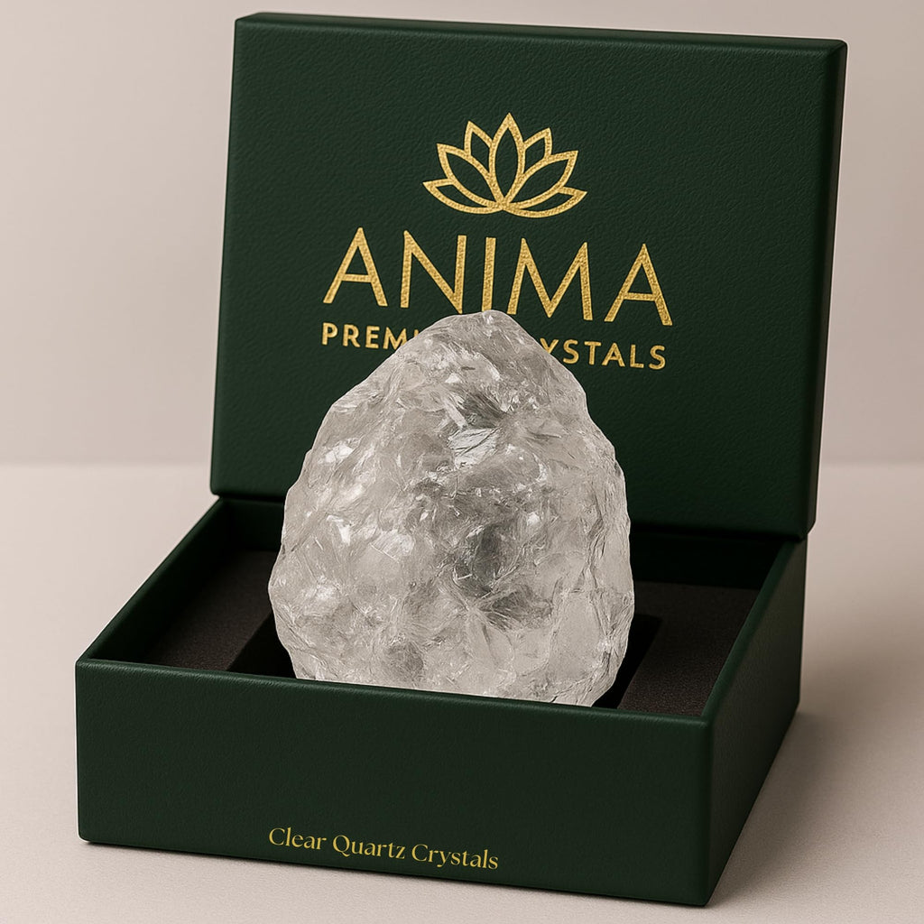 Anima Citrin Kristall – Groß 4–5 cm Strahlend Gelber Naturbelassener Rauer Citrin stein für Fülle, Positivität & Selbstvertrauen – Ethisch Gewonnen, Präsentiert in Eleganter Geschenkbox