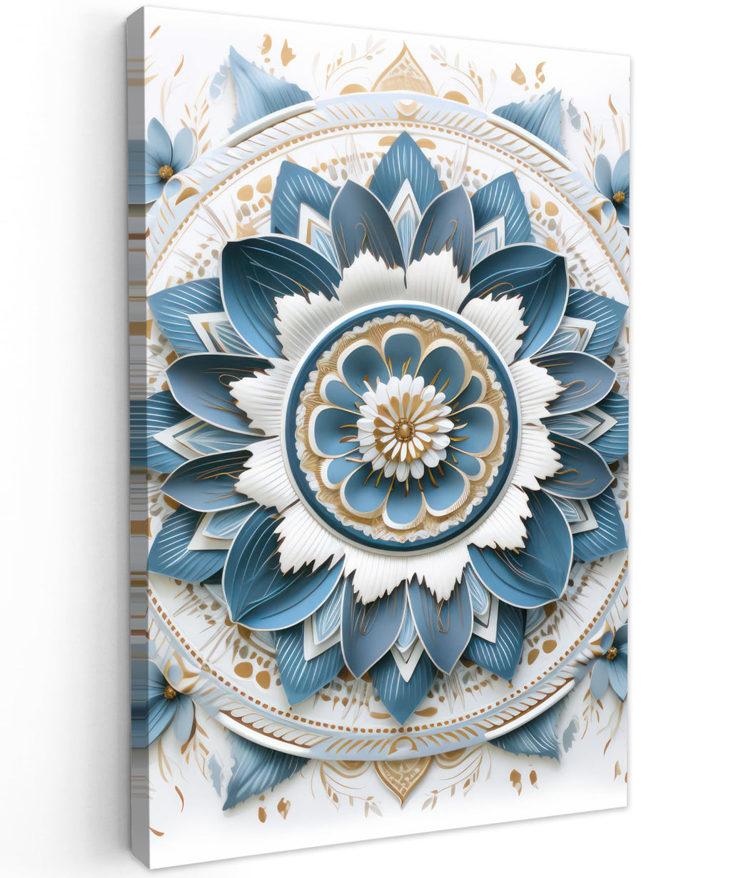 MuchoWow© Wall Pictures Large 120 x 80 cm XXL Bedroom Home Decoration Home Picture Living Room Photo Canvas Wall Pictures Canvas Wall Decor Buddha - Zen - Gold - Luxury - Spiritual